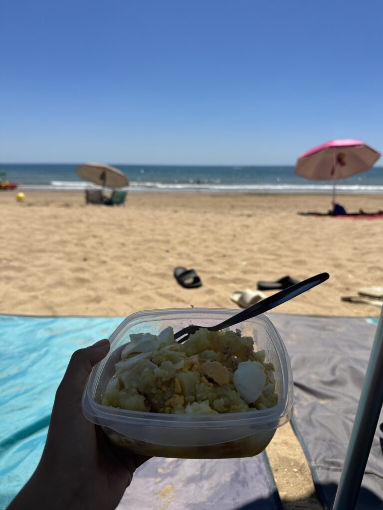 Comida en la playa