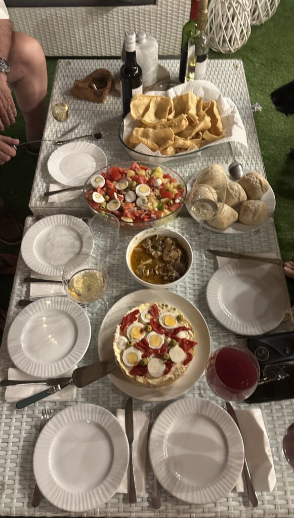 Comida con la familia