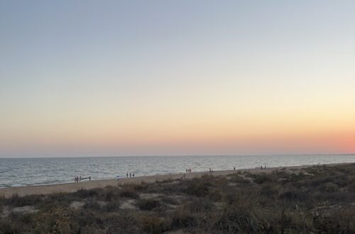 Puesta de sol playa
